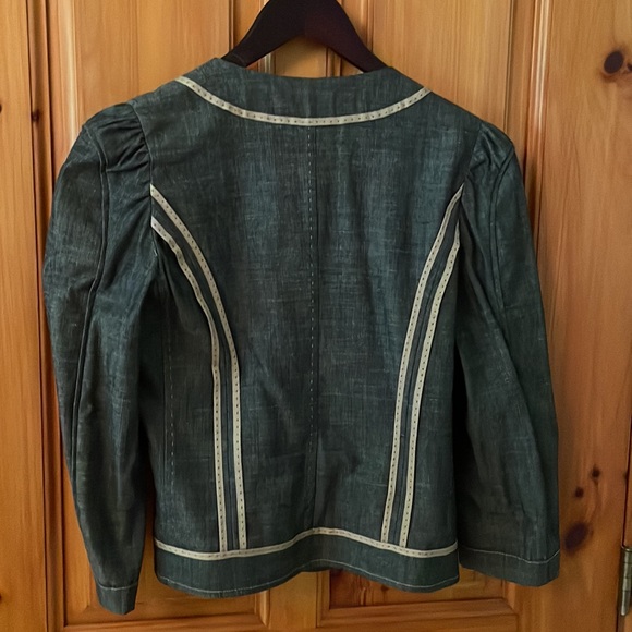 Italian cotton Denim-like blazer 7808 size 42 EU (medium in Canada) - Picture 8 of 8